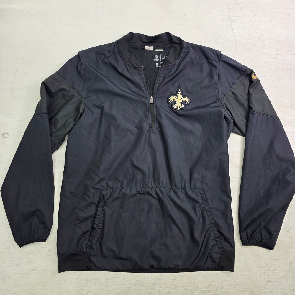 Nike Onfield Team Issued NFL New Orleans Saints Embroidered Wind Breaker Men's M